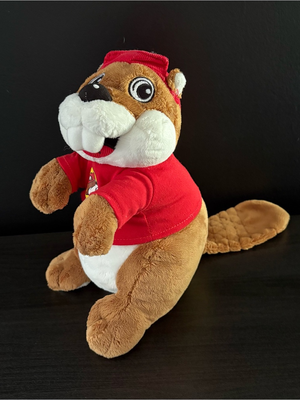 Buc-ee’s Beaver Mascot Plush 10" Red Shirt and Cap